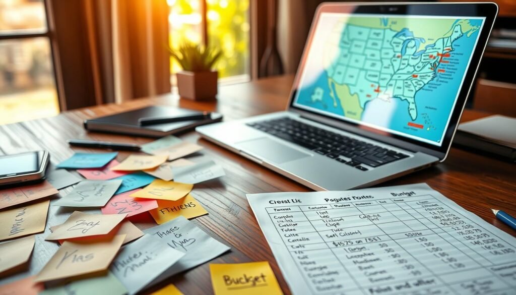 Route notes and a budget for a 20-day U.S. trip