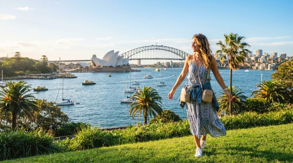 Sydney harbor showing one option for Solo Female Travel in Australia Sydney harbor showing one option for Solo Female Travel in Australia
